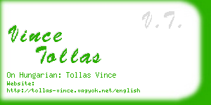 vince tollas business card